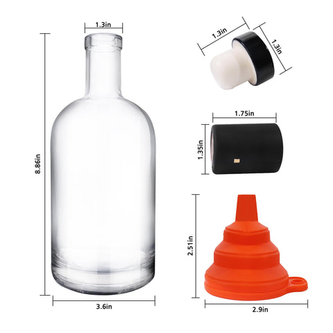 GUANENA 750ml bottles with T-shaped stoppers ensuring airtight sealing and freshness