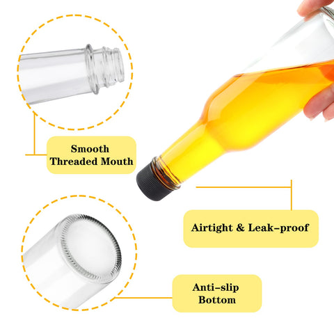 GUANENA black screw-cap with orifice reducer enables precise pouring.