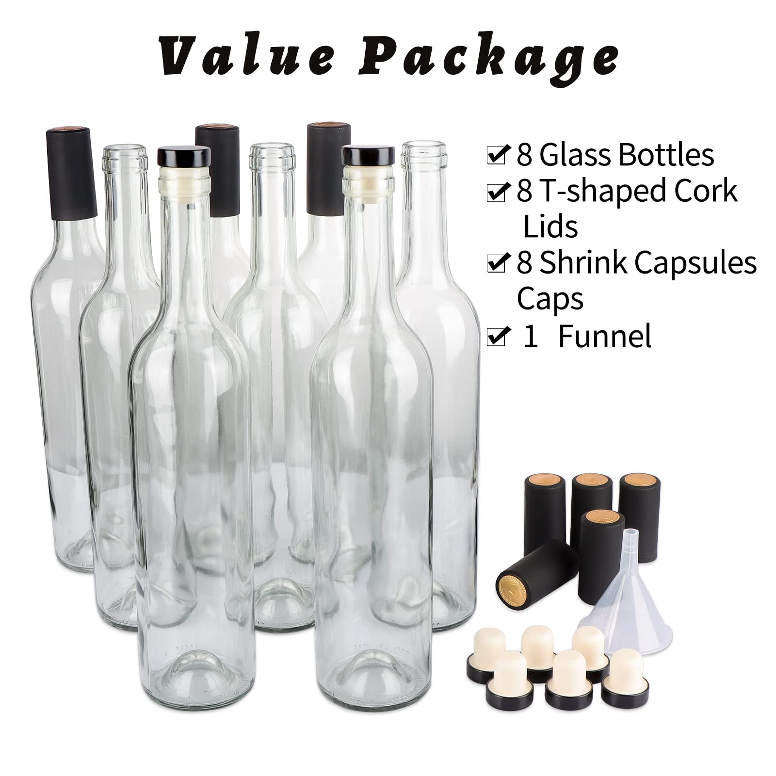 GUANENA T-shaped stopper and PVC capsule provide air-tight sealing.