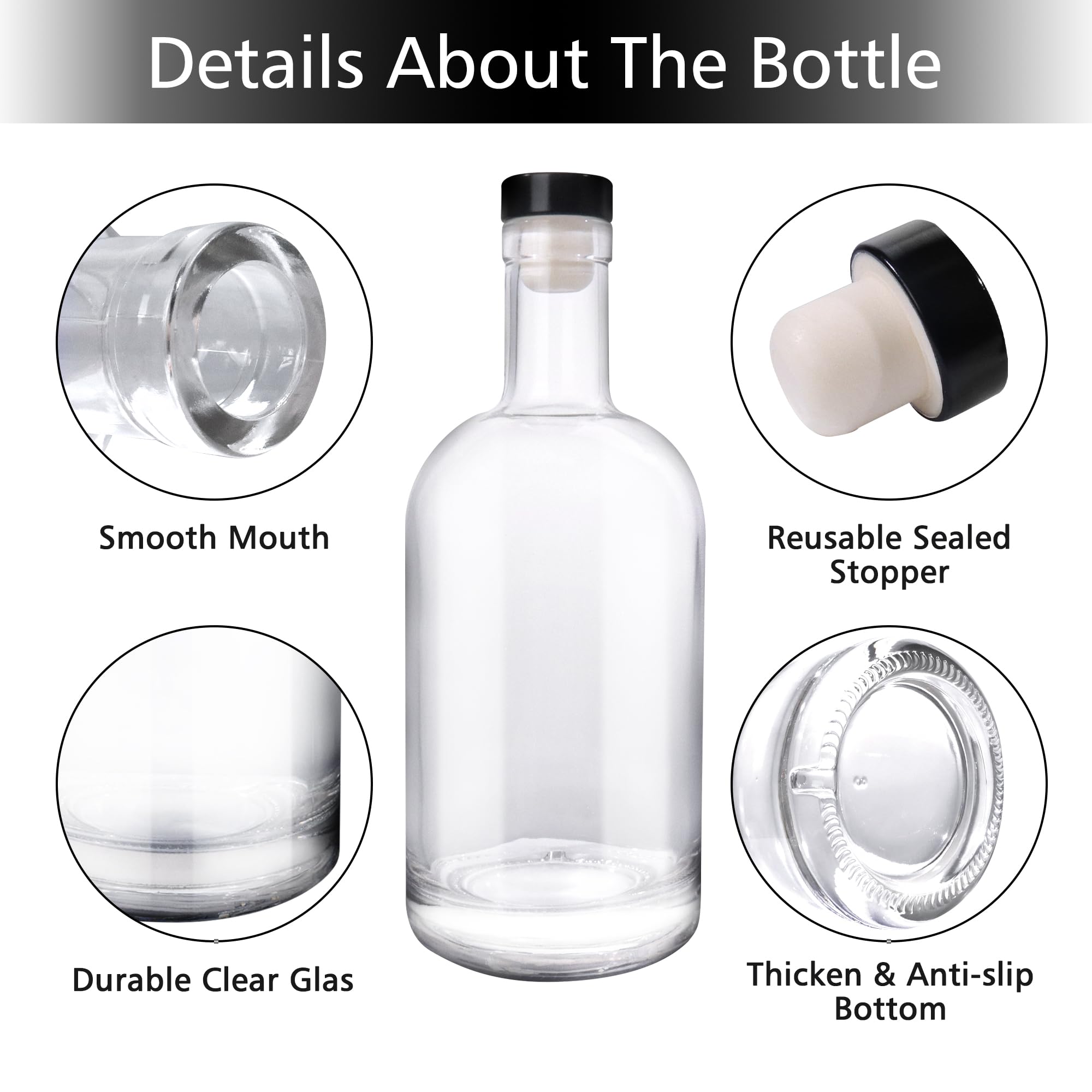 GUANENA bottles with PVC shrink capsules for premium finish and protection