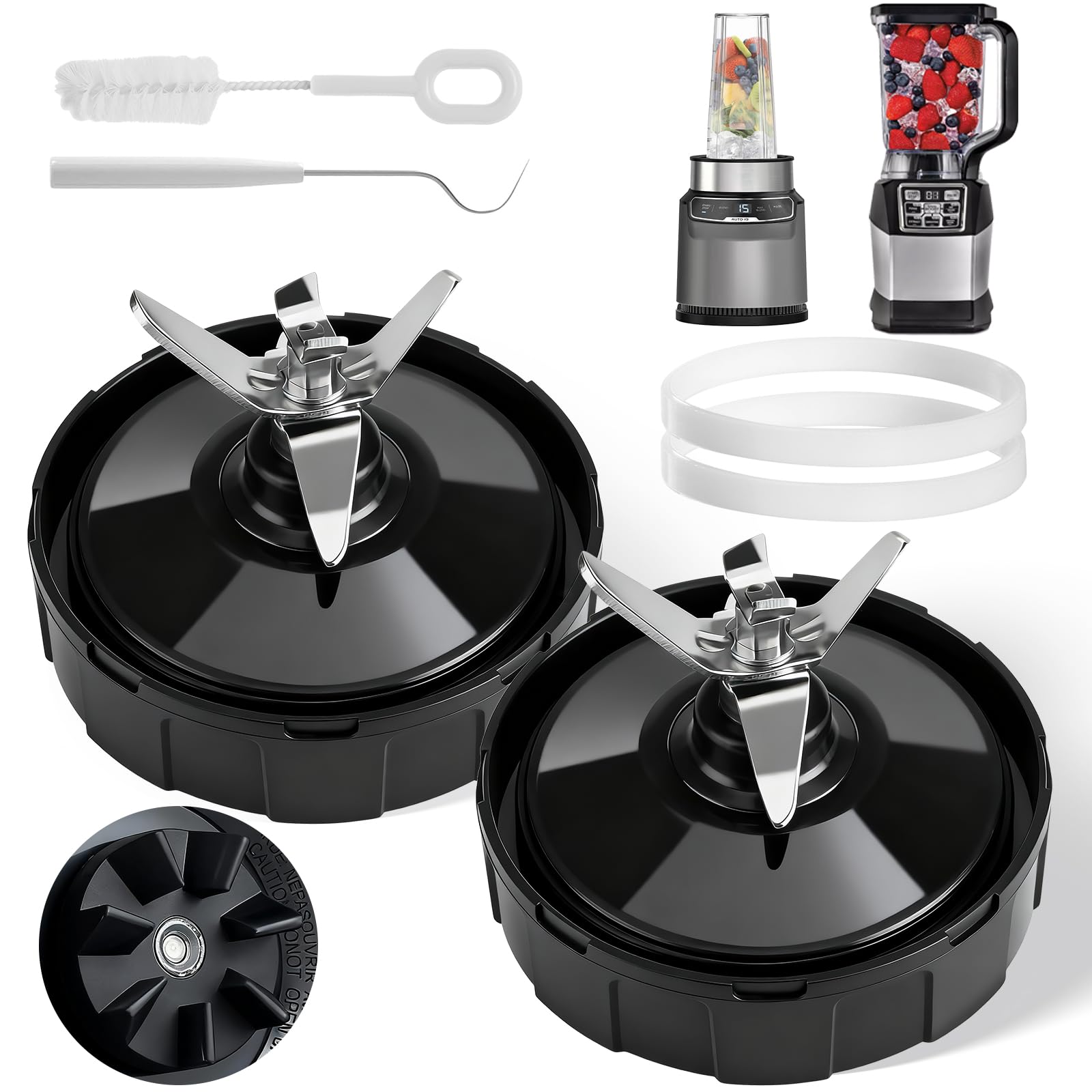GuanQiao 2-pack 7-fins blade for Ninja blender delivers smooth blends