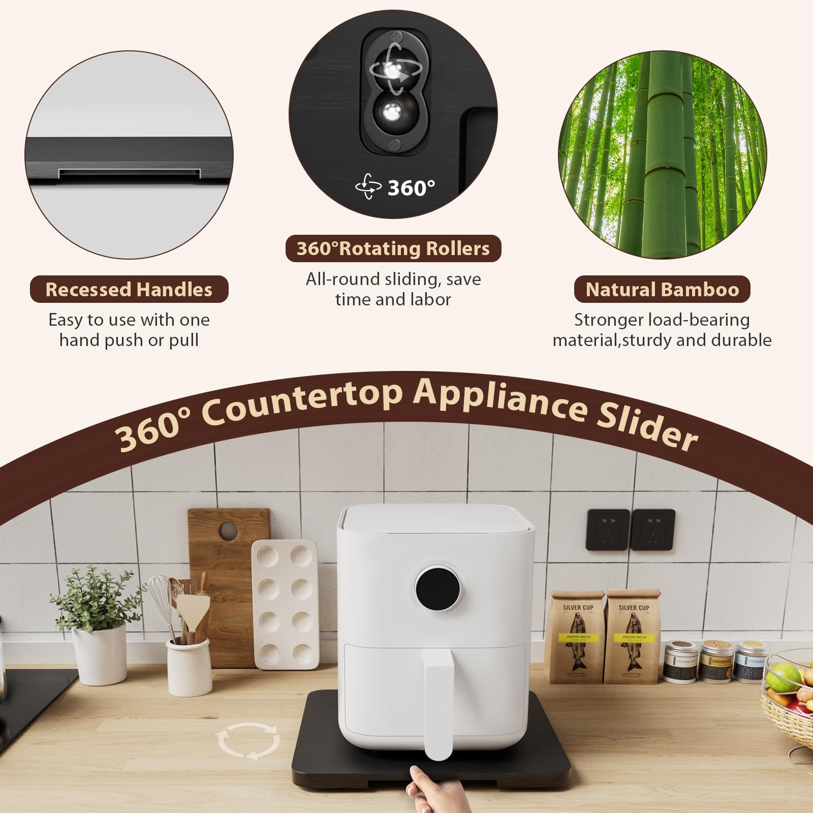 GuanQiao coffee rolling tray offers versatile multiuse for kitchen and dining.