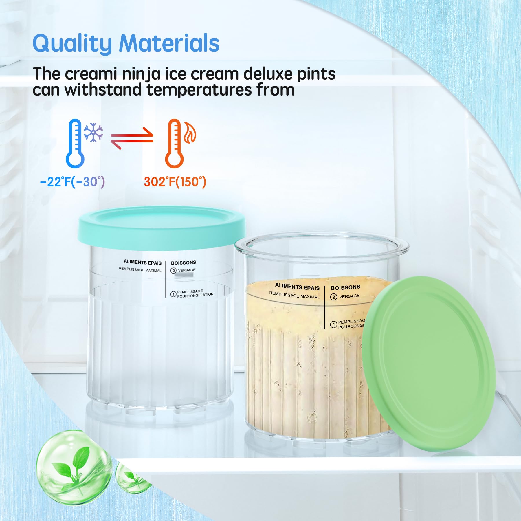 GuanQiao Creami Deluxe 24 oz capacity for sharing treats.