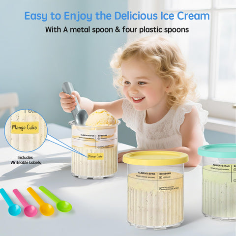 GuanQiao Creami Deluxe four-pack spoons for sampling.