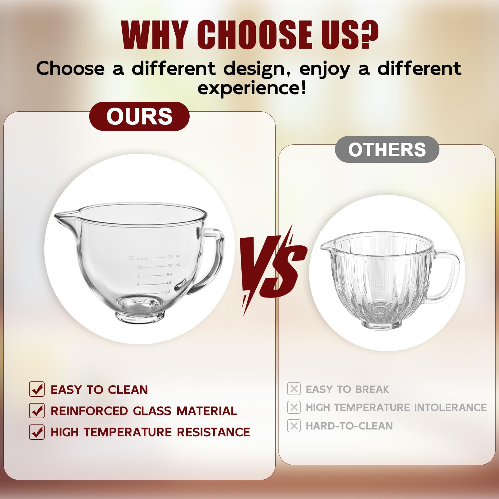 GuanQiao dishwasher-, microwave-, and freezer-safe glass bowl for versatile tasks.