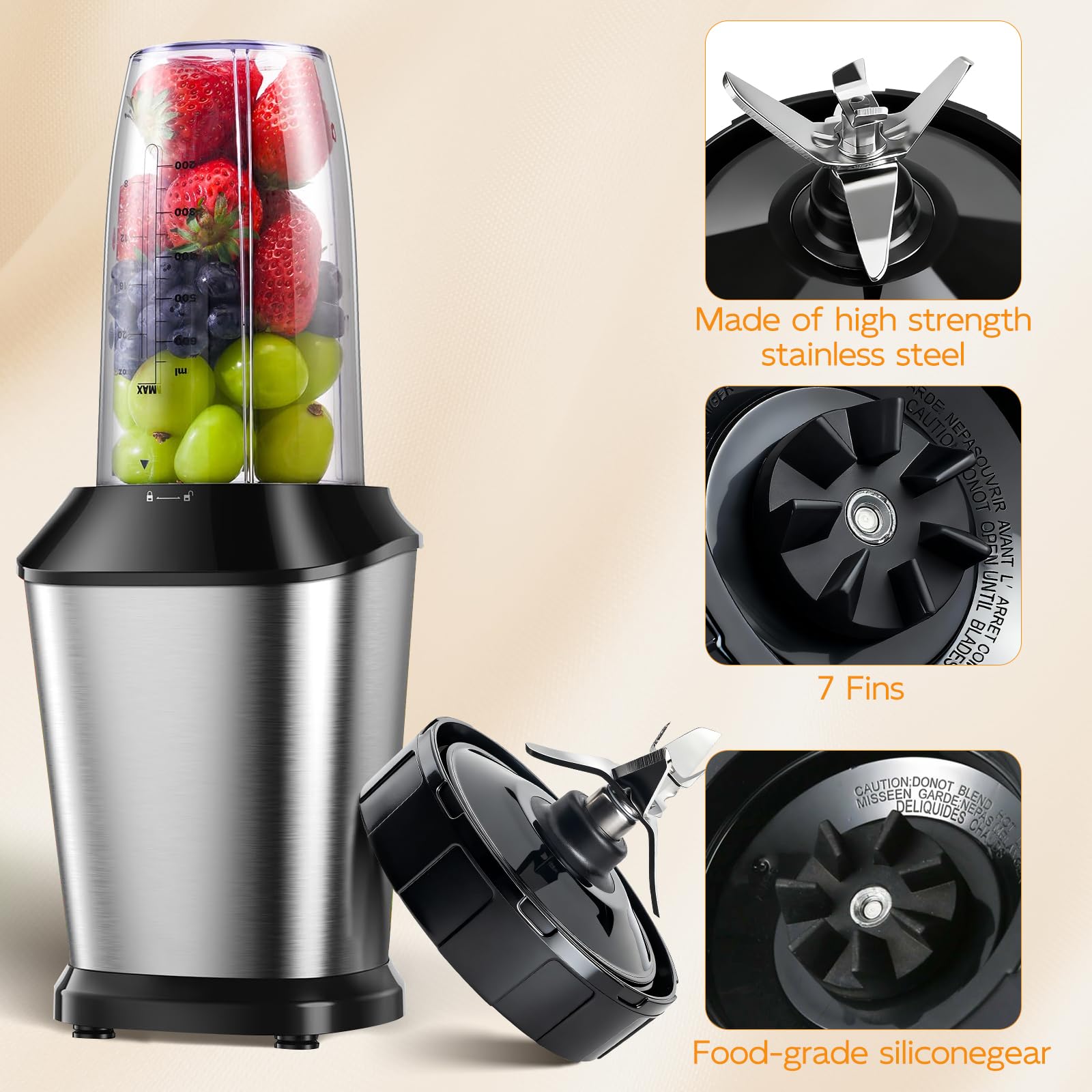 GuanQiao dishwasher-safe blade components for easy cleanup