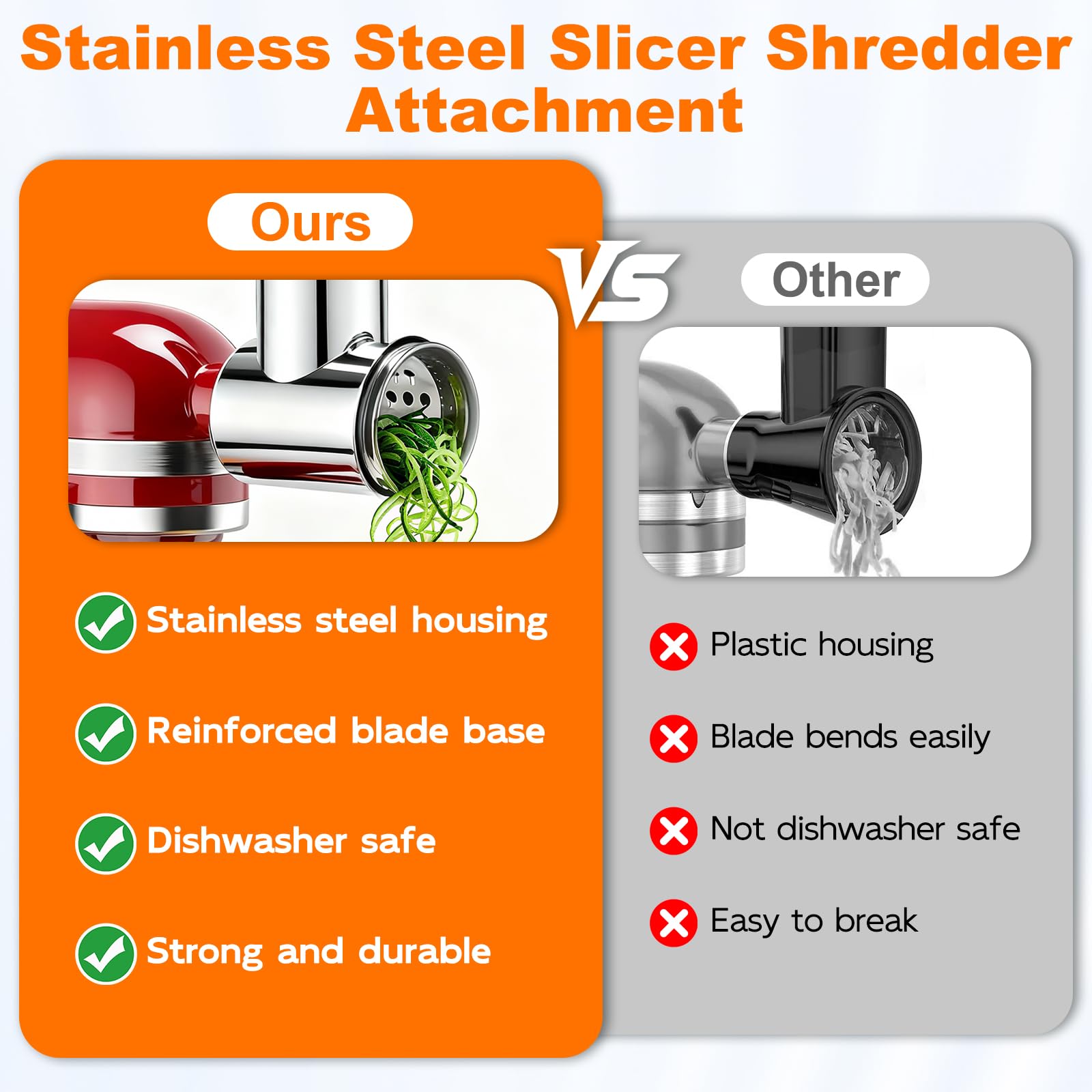 GuanQiao blades easily fit into the dishwasher for quick cleanup.