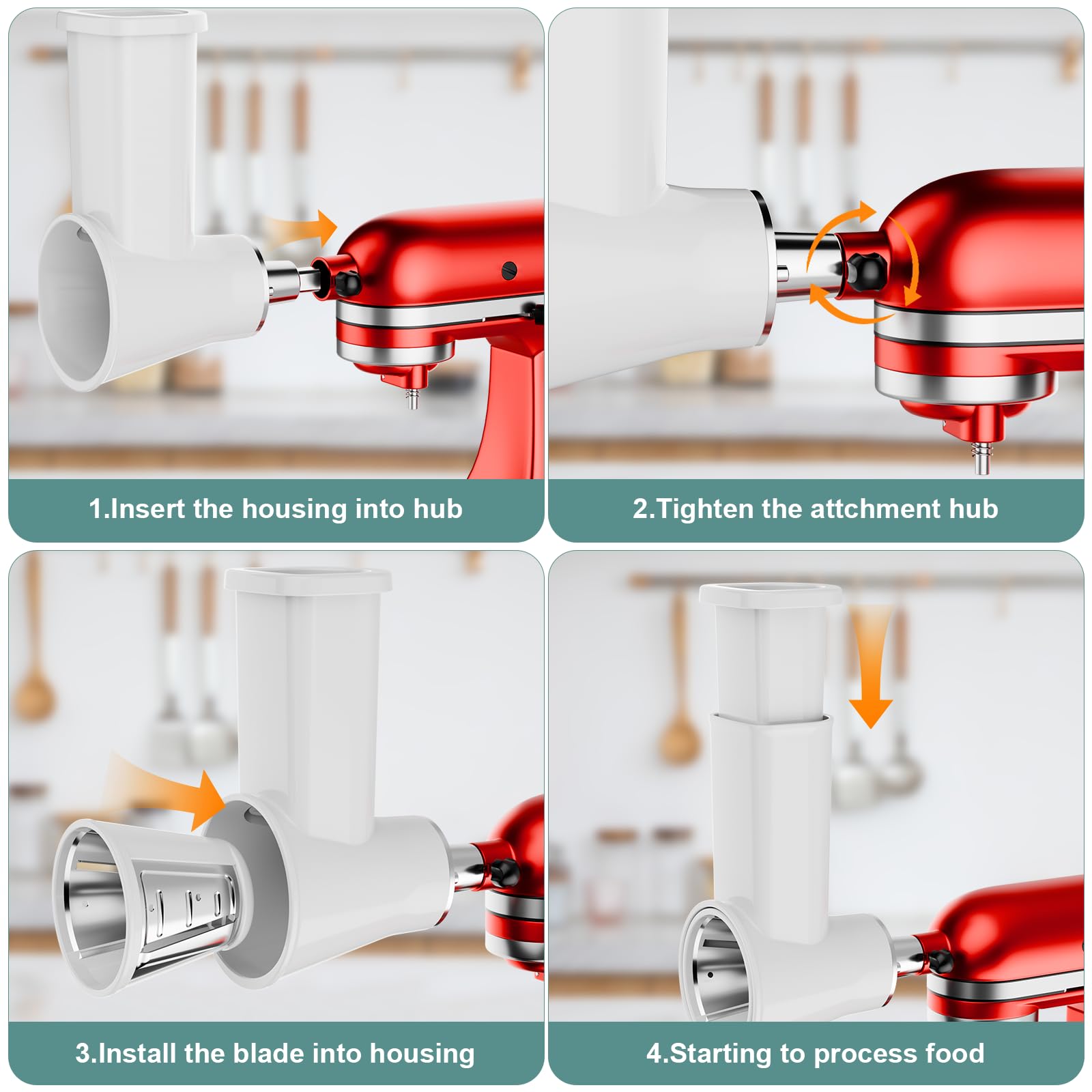 GuanQiao dishwasher-safe attachment simplifies cleanup after meal prep.