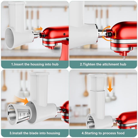 GuanQiao dishwasher-safe attachment simplifies cleanup after meal prep.