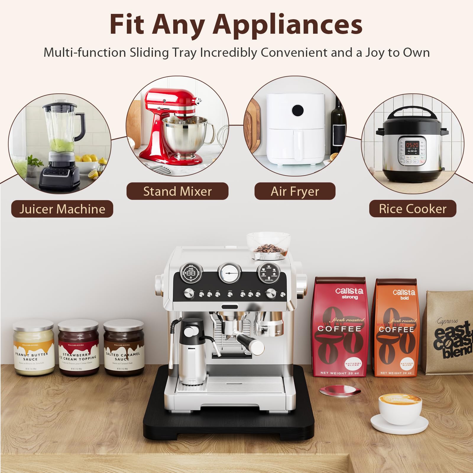 GuanQiao drawer-pullout tray simplifies cabinet access for appliances.