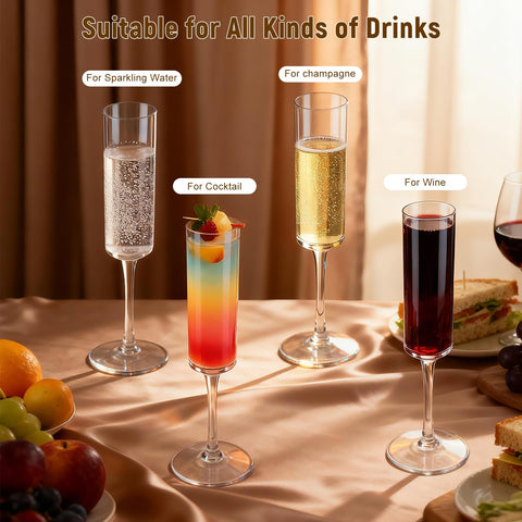 GuanQiao easy-clean surface champagne flutes for fast maintenance