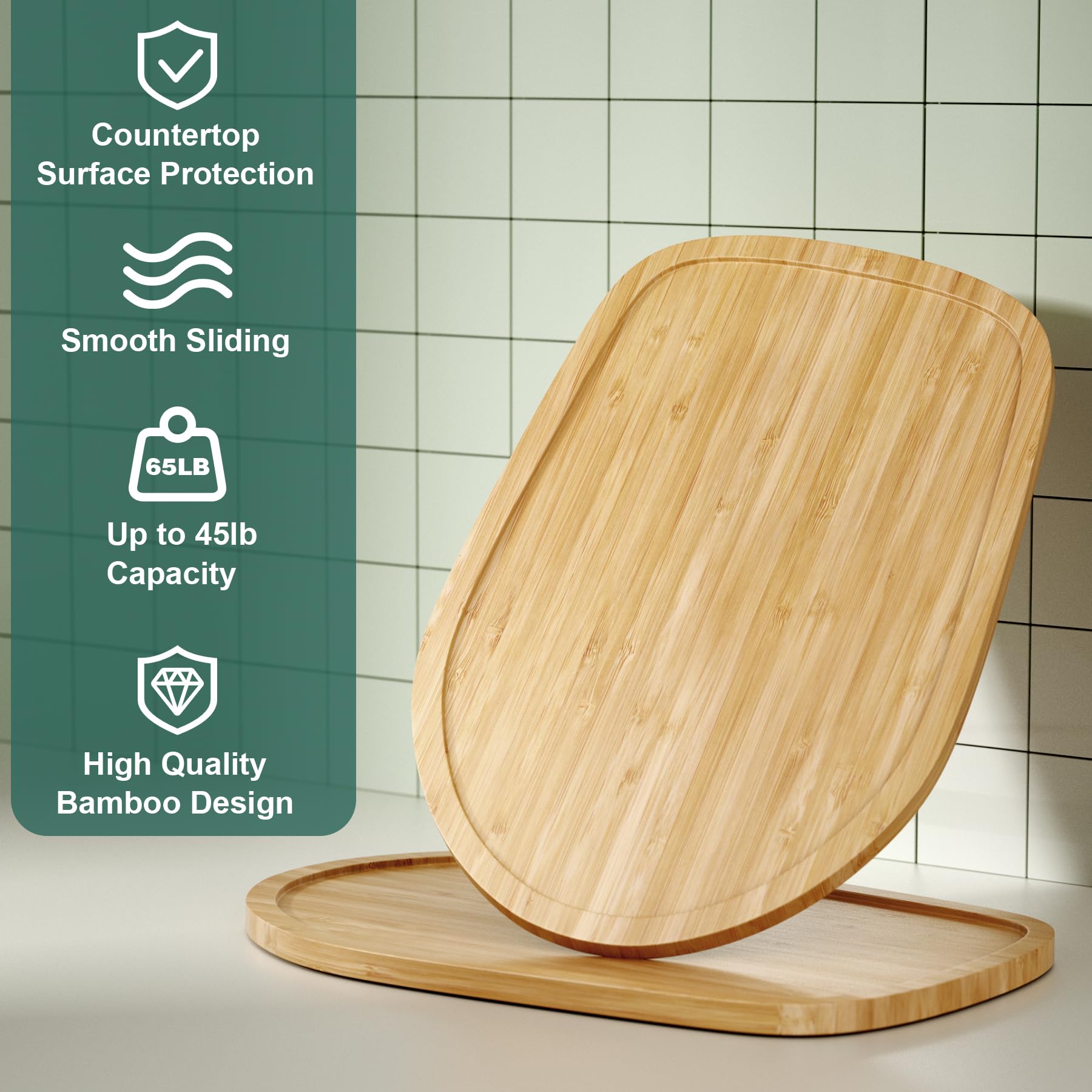 GuanQiao easy-slide mat enables push or pull adjustments of the heavy mixer