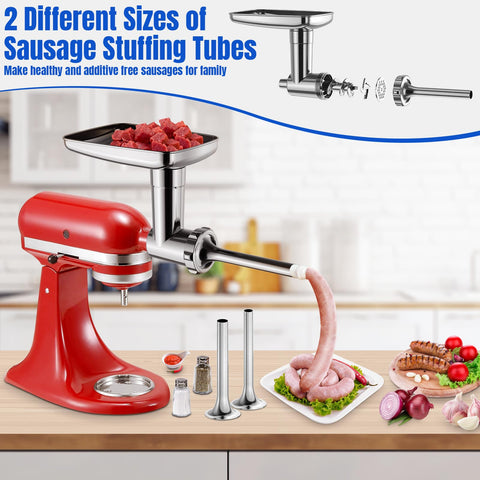 GuanQiao four grinder plates provide texture control for meats.
