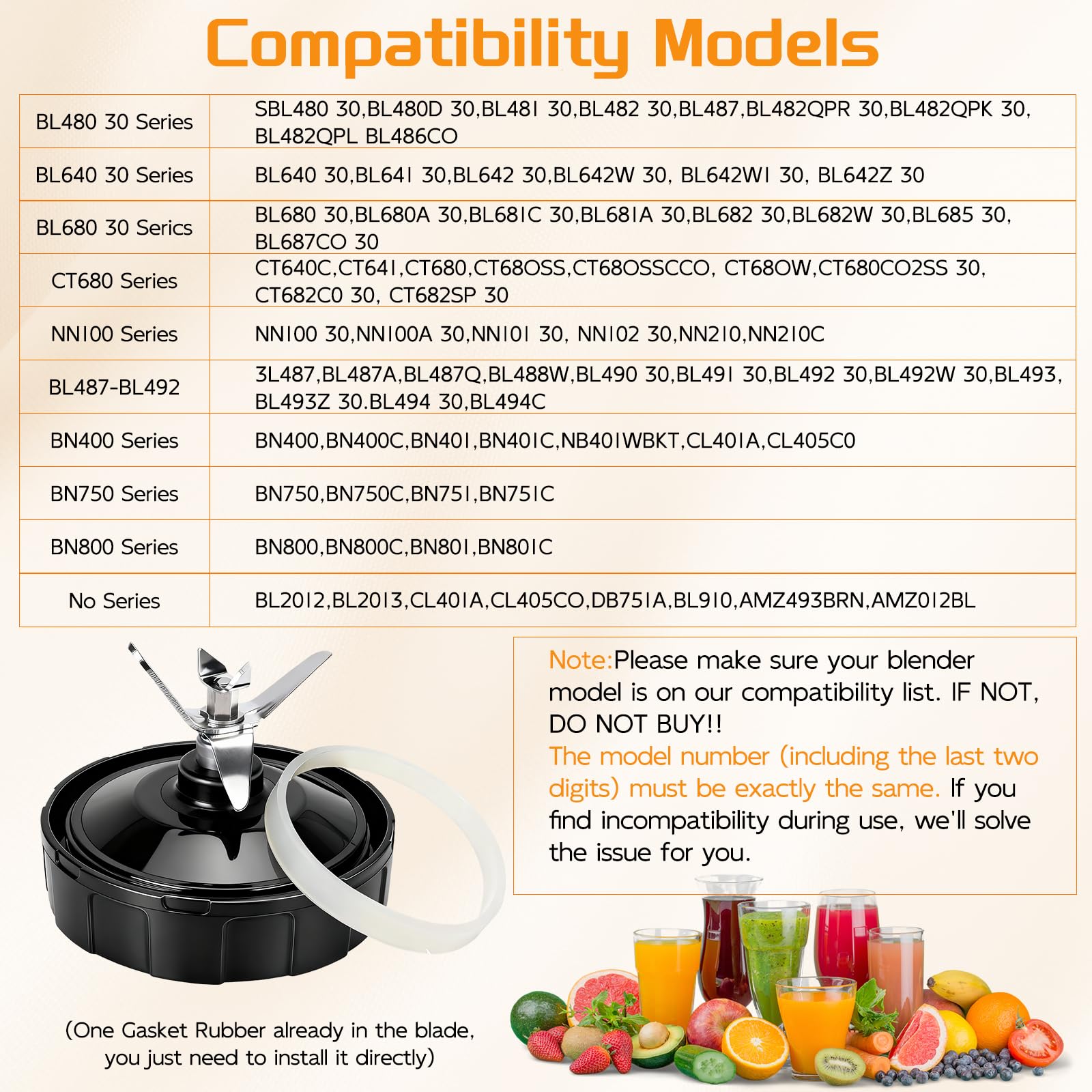 GuanQiao Nutri Ninja-compatible blade assembly for 10 cm cups