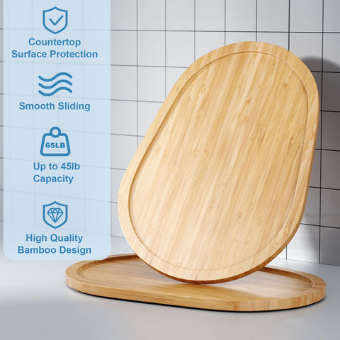 Smooth bamboo surface minimizes scratches and preserves the countertop finish.