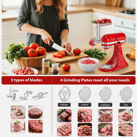 GuanQiao meat grinder blades provide multiple textures from fine to coarse grinding.