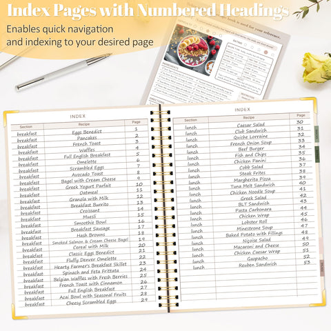 GuassLee index pages help locate recipes faster during busy weeknights.