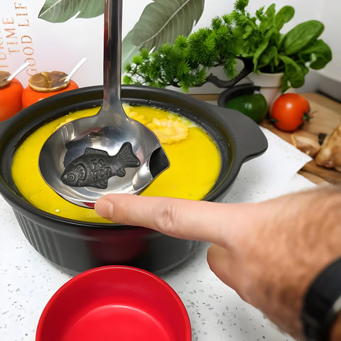 GUCHO Iron Fish cooking tool blends iron into sauces and soups.