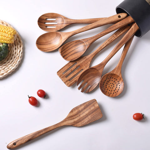 Gudamaye 13-inch wooden turner offers easy lifting and even cooking flips.