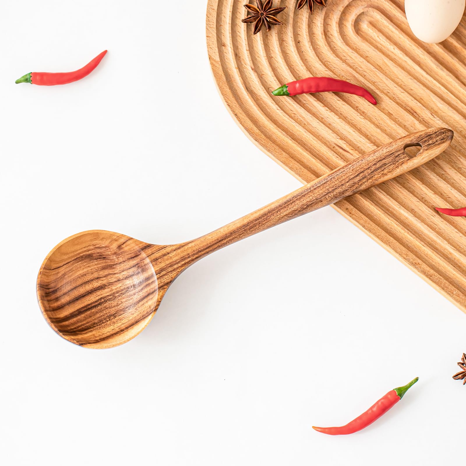 Gudamaye deep bowl ladle designed for generous servings and smooth pouring.