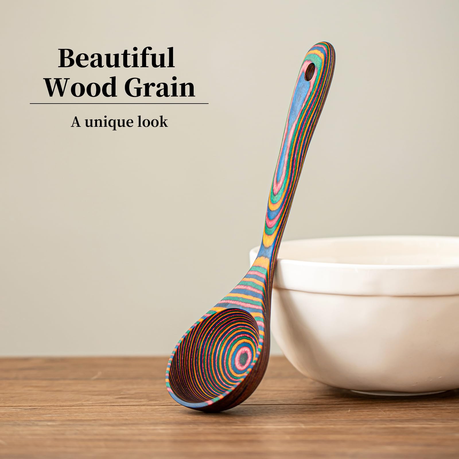 Gudamaye easy-clean wood utensil, quick rinse and wipe after use