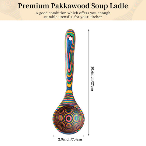 Gudamaye 10.6 inch ladle with ergonomic handle, comfortable for long cooking sessions