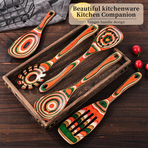 Gudamaye Pakkawood durable wood spoons stand up to frequent use.