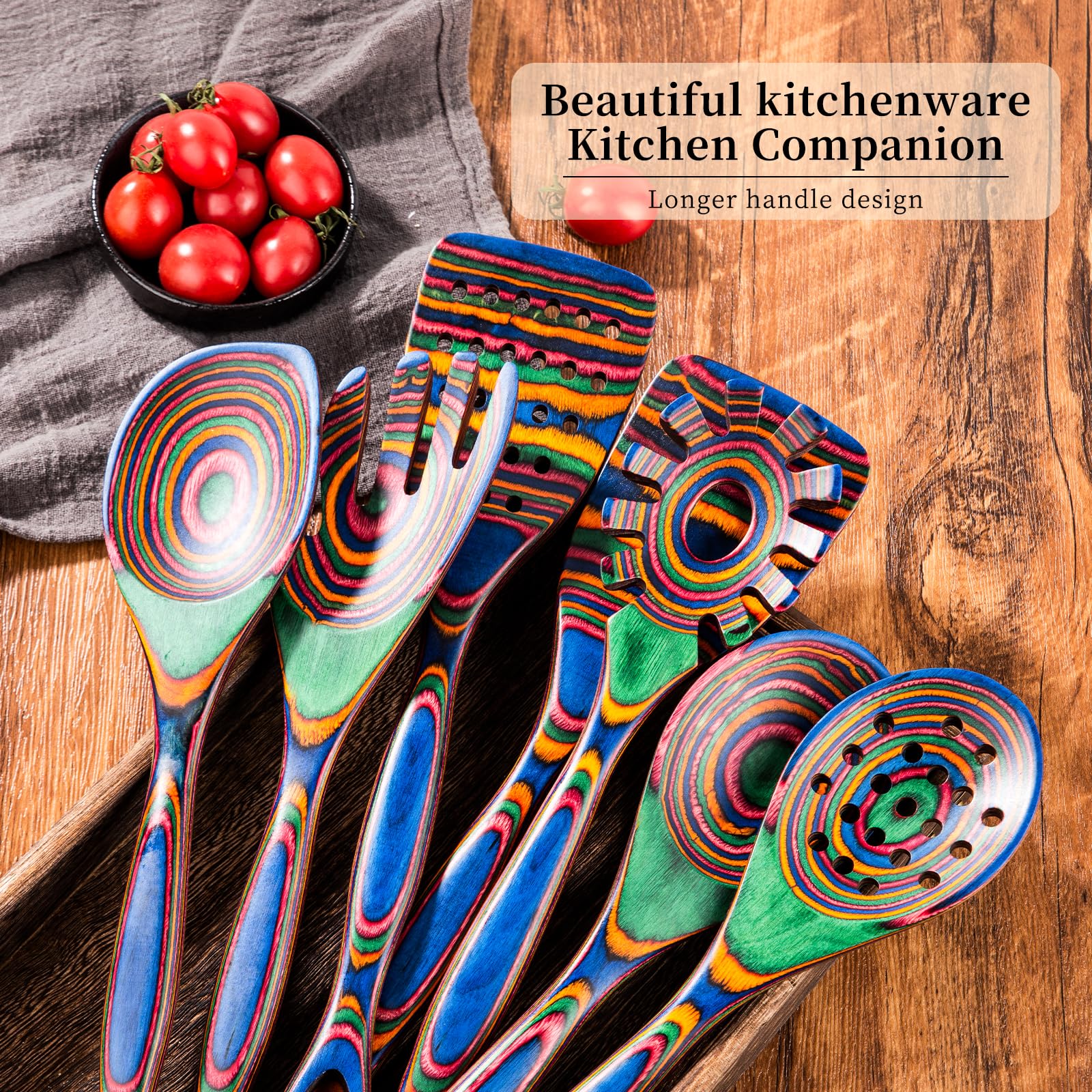 Gudamaye pakkawood-ladle ideal for soups and broths with heat resilience.