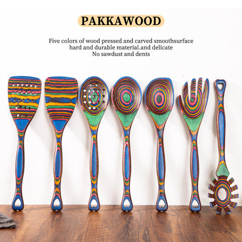 Gudamaye pakkawood-serving-spoon elegantly presented for serving stews and salads.