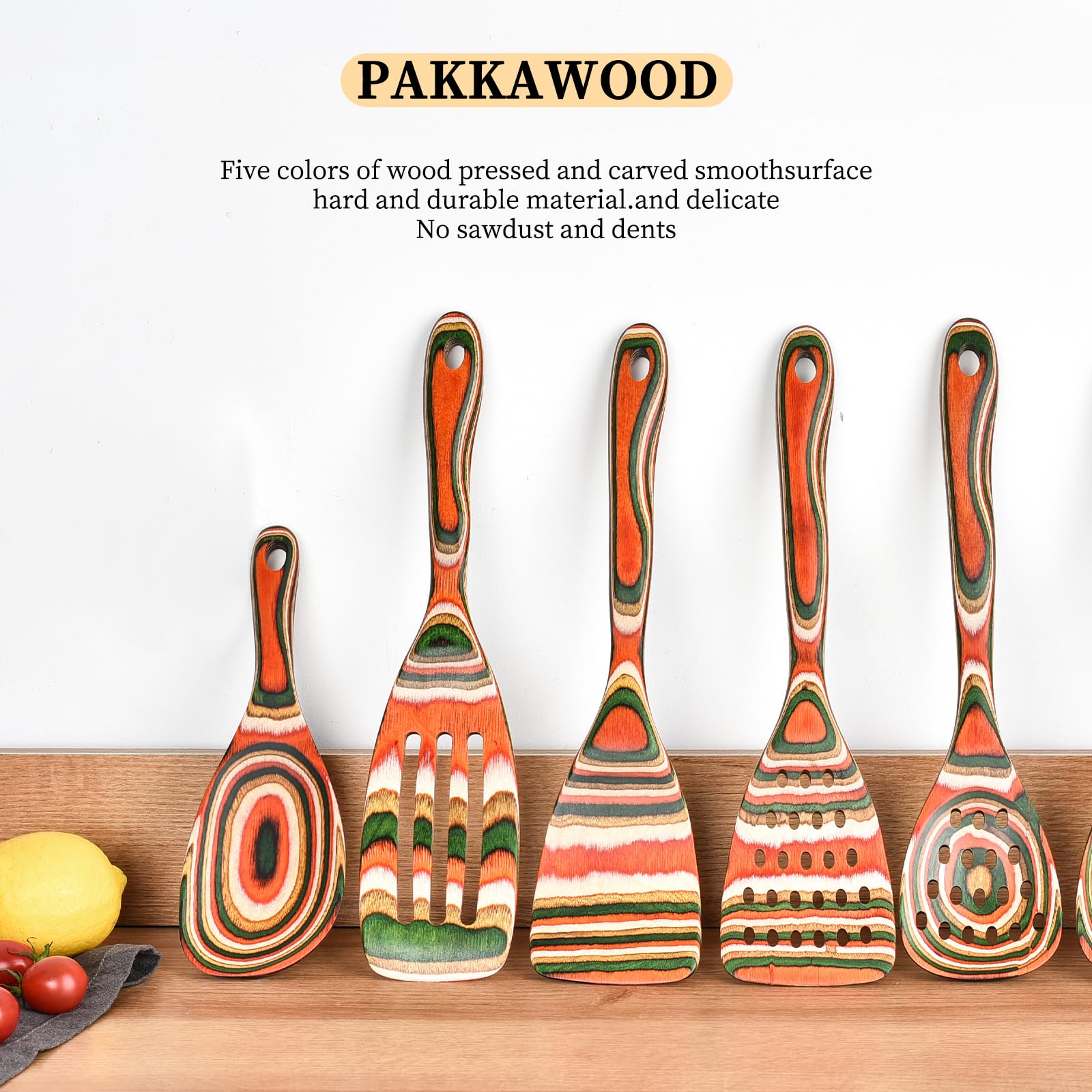 Gudamaye Pakkawood serving spoons for stylish, easy serving.