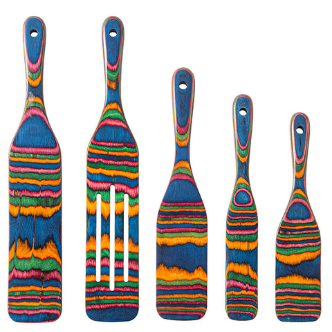 Gudamaye pakkawood spurtle set for stirring and scraping sauces without scratching cookware