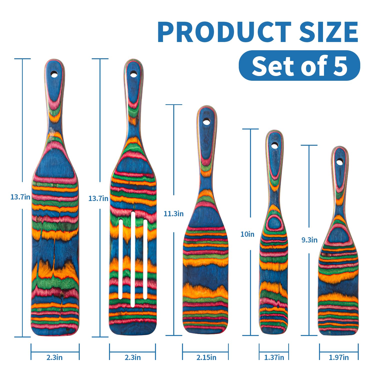 Gudamaye slotted spurtle designed to drain and mix sauces in one motion