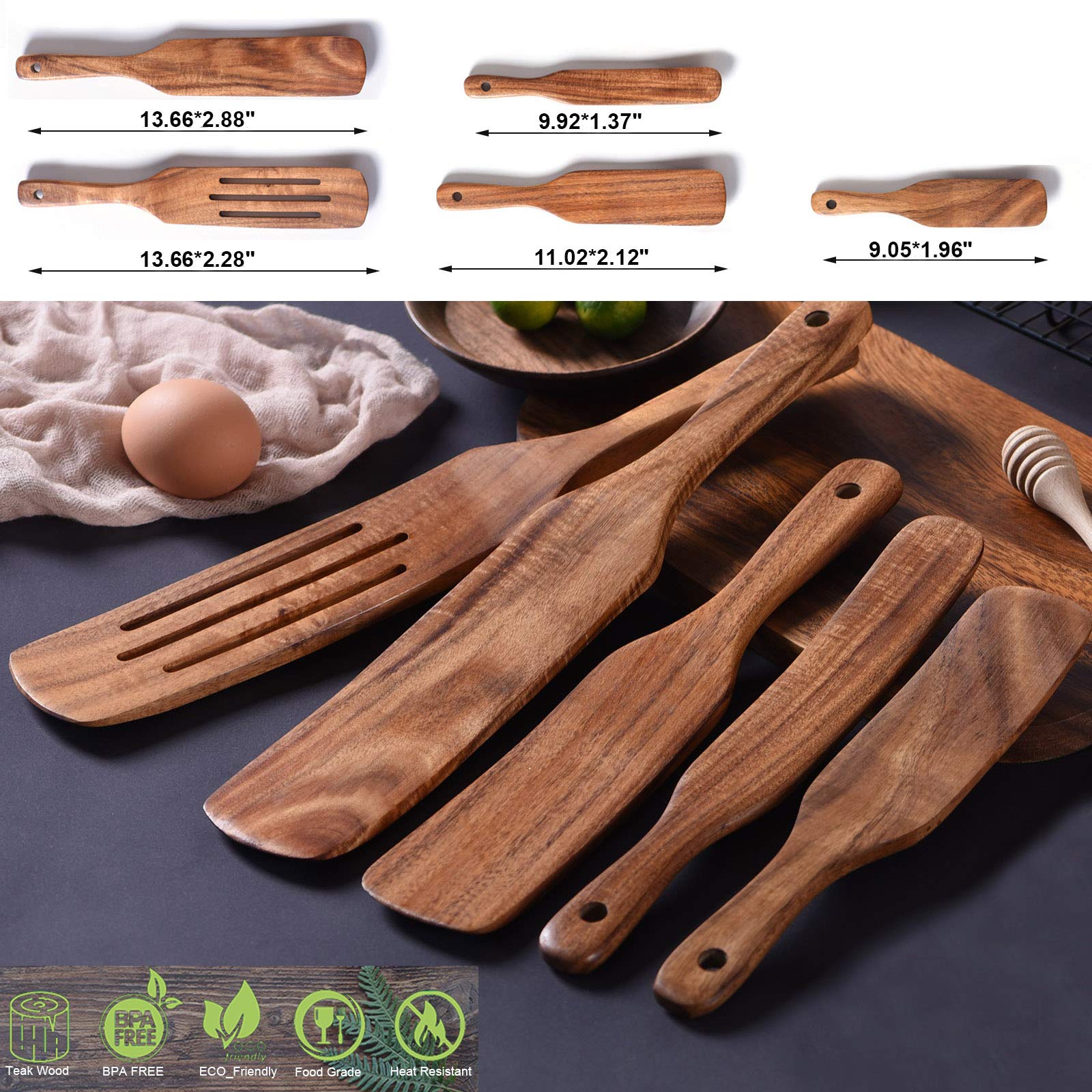 Gudamaye spurtle regular, ideal for everyday stirring and mixing.