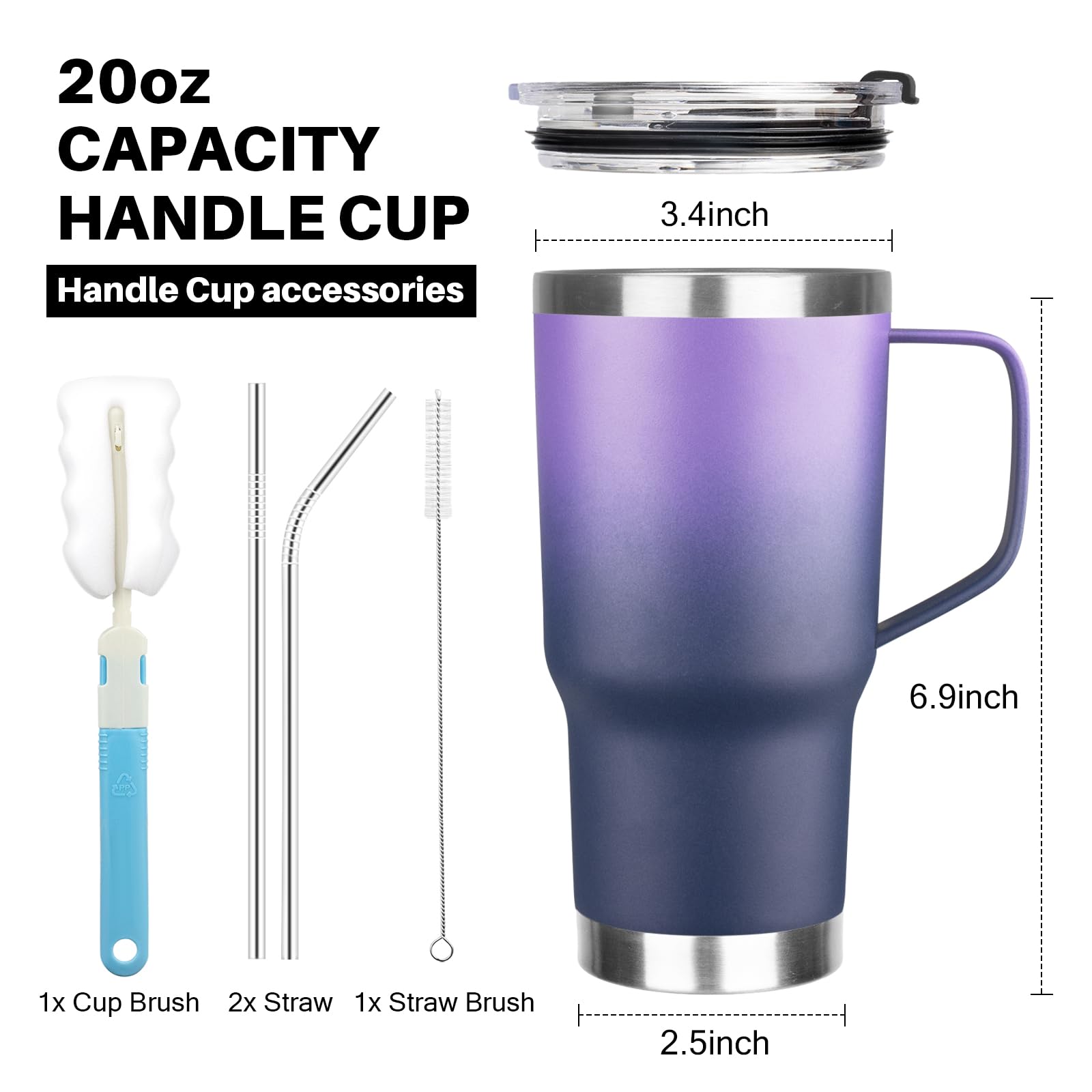 GUDEMAO double-wall vacuum insulation keeps drinks cold or hot.
