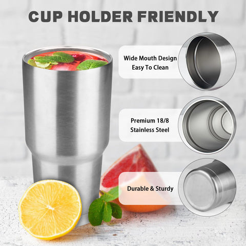 GUDEMAO double-wall vacuum keeps drinks hot or cold longer.