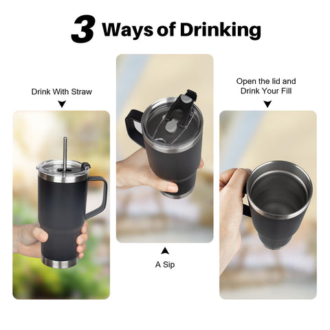 GUDEMAO tumbler used during commute for hot or cold beverages
