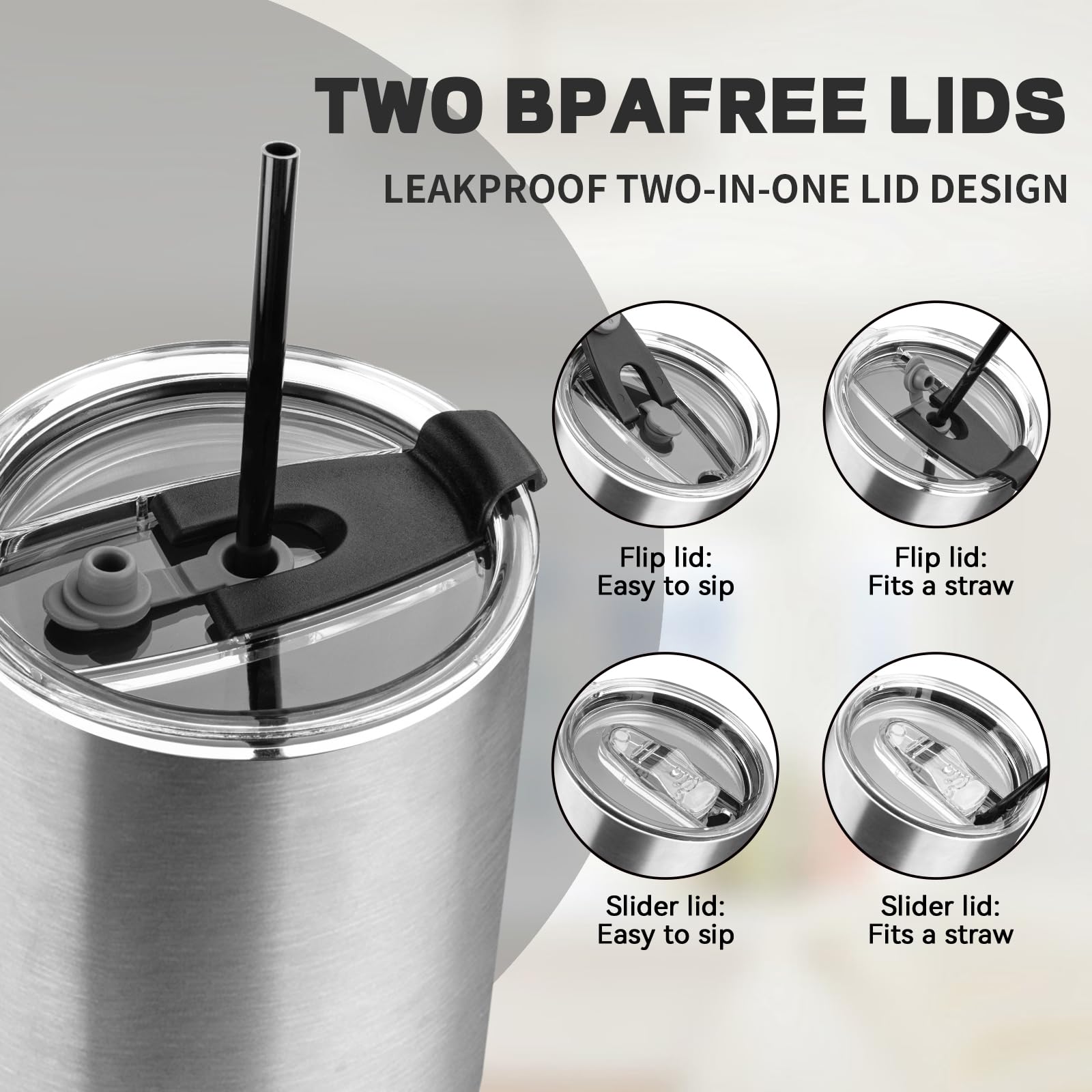 GUDEMAO leakproof lid prevents spills on travel.