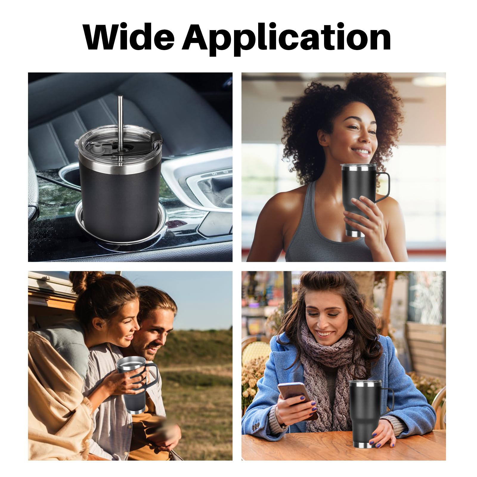 GUDEMAO spill-proof lid in action for on-the-go use