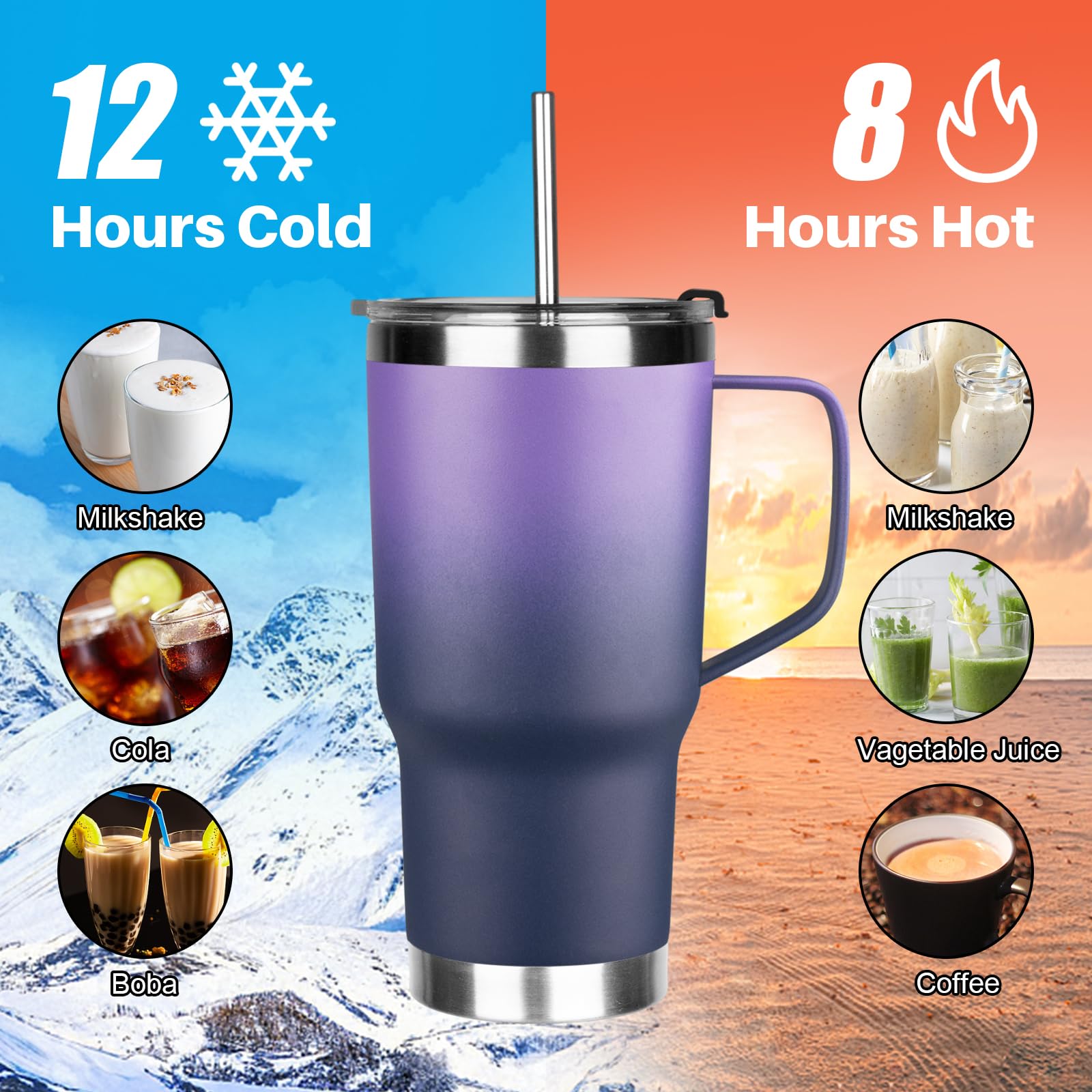 GUDEMAO food-grade 304 stainless steel, durable and BPA-free.