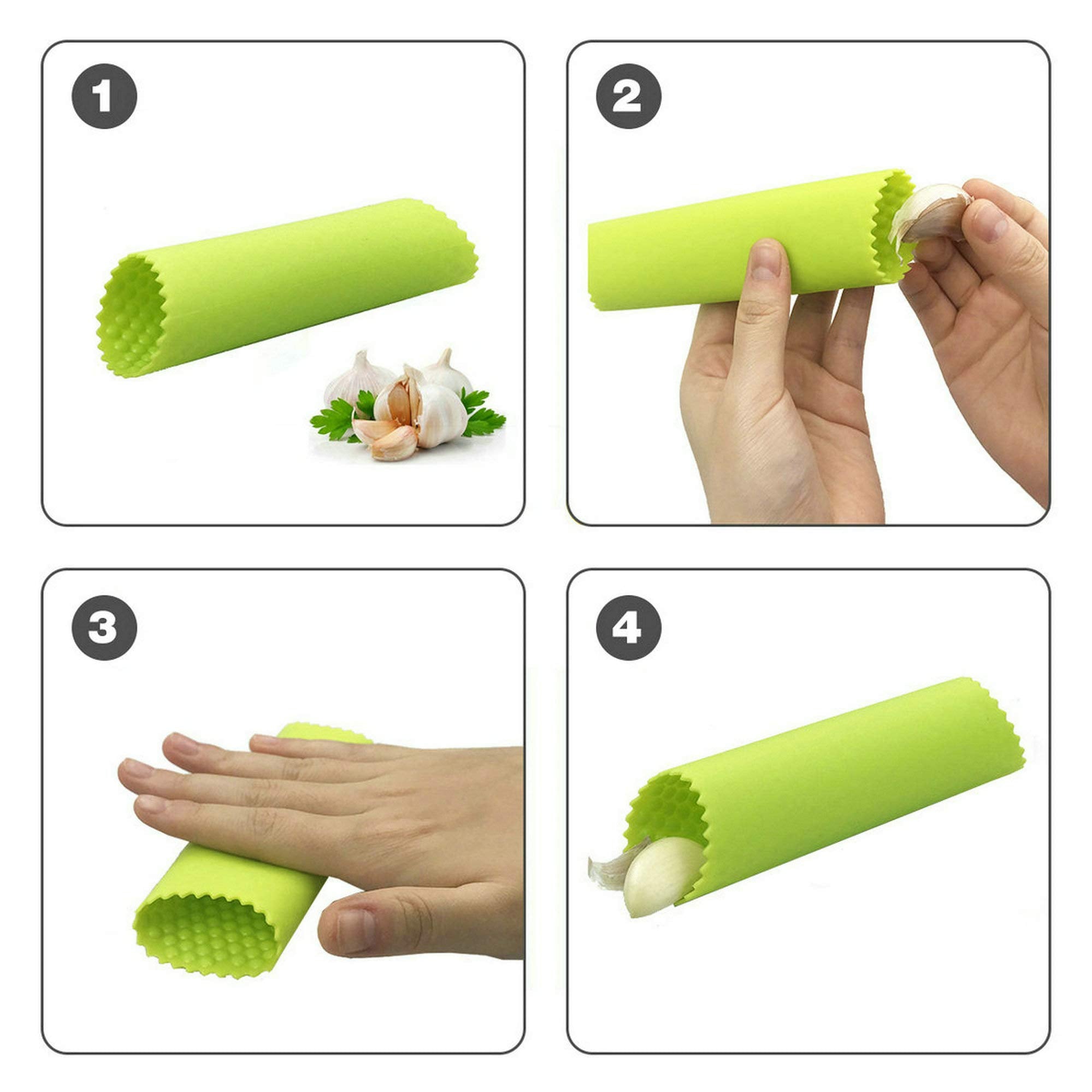 GuDoQi garlic press cleaning brush helps cleanup after use.
