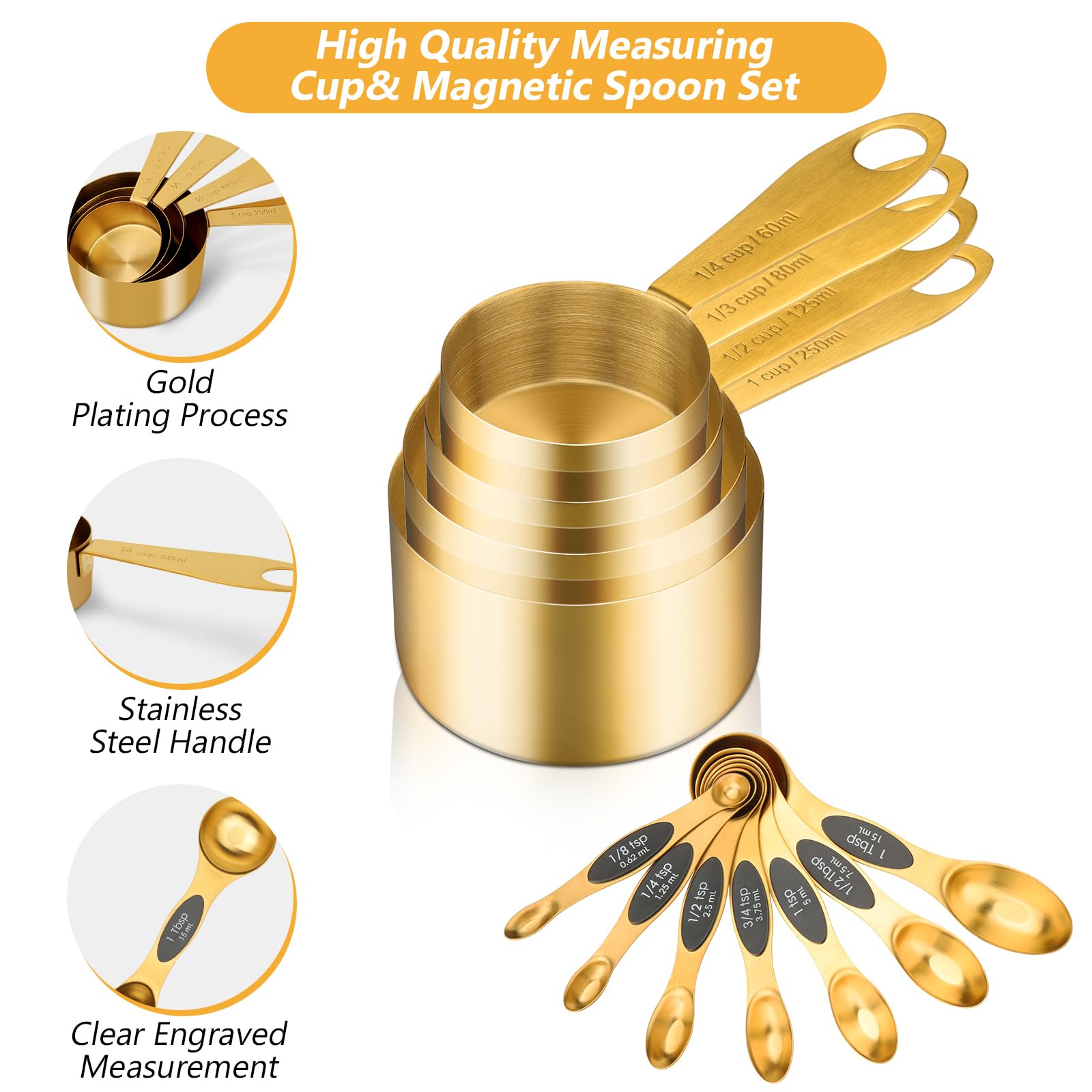 GuDoQi premium stainless steel durability resists rust and staining.
