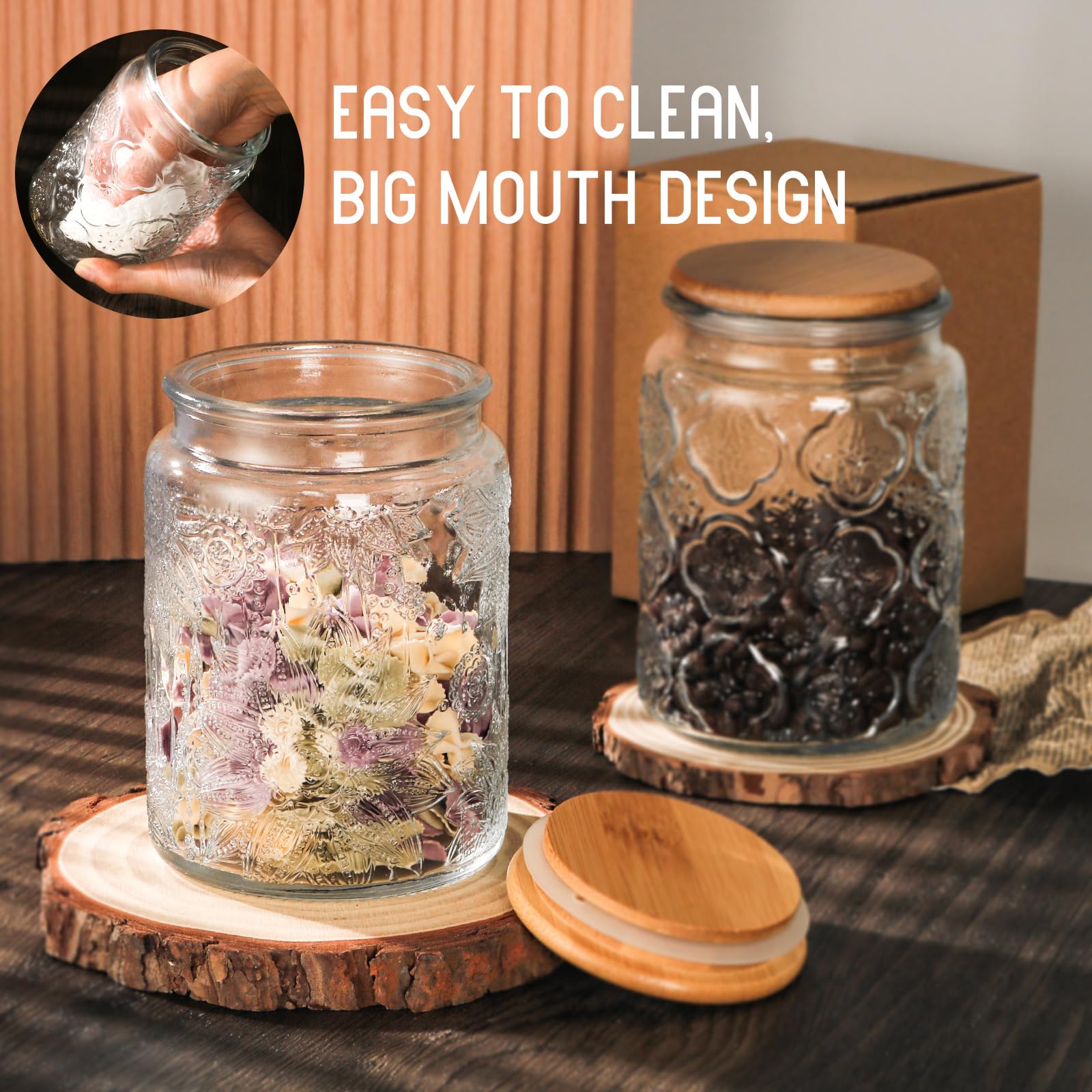 GUEQUITLEX dry food storage jar keeps pantry staples organized.