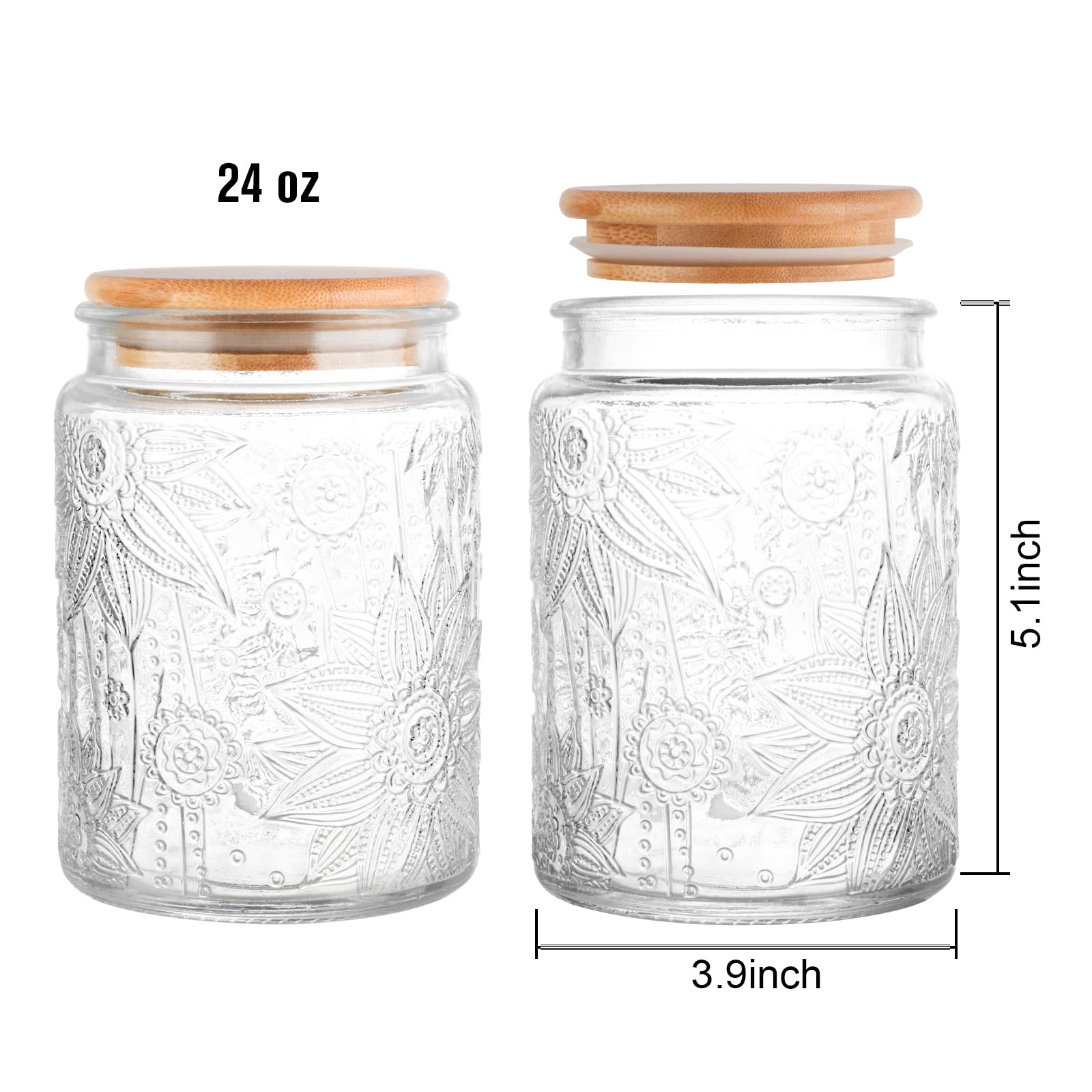 GUEQUITLEX glass jar lid keeps contents fresh and visible.