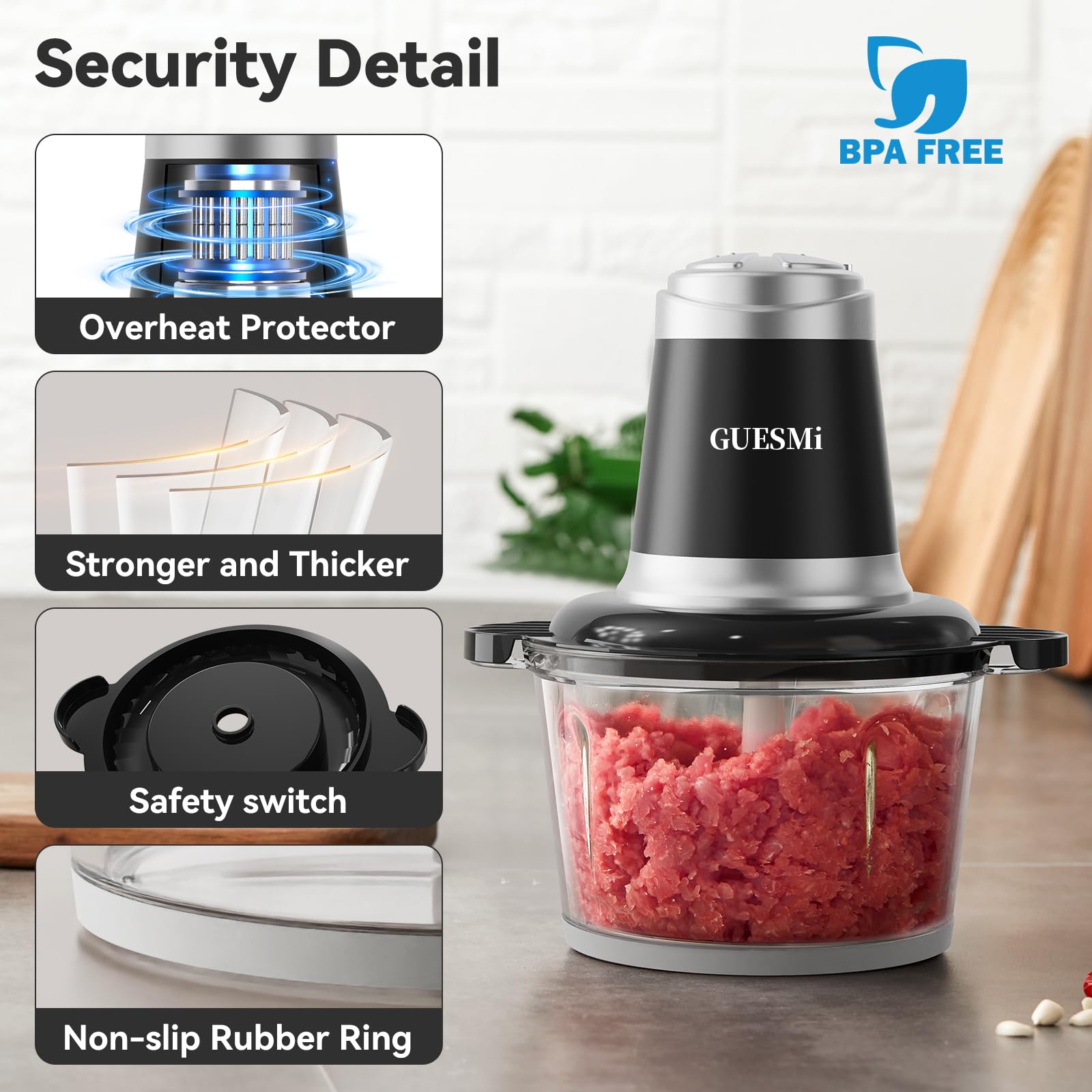GUESMi automatic overheating protection and auto shutoff during use