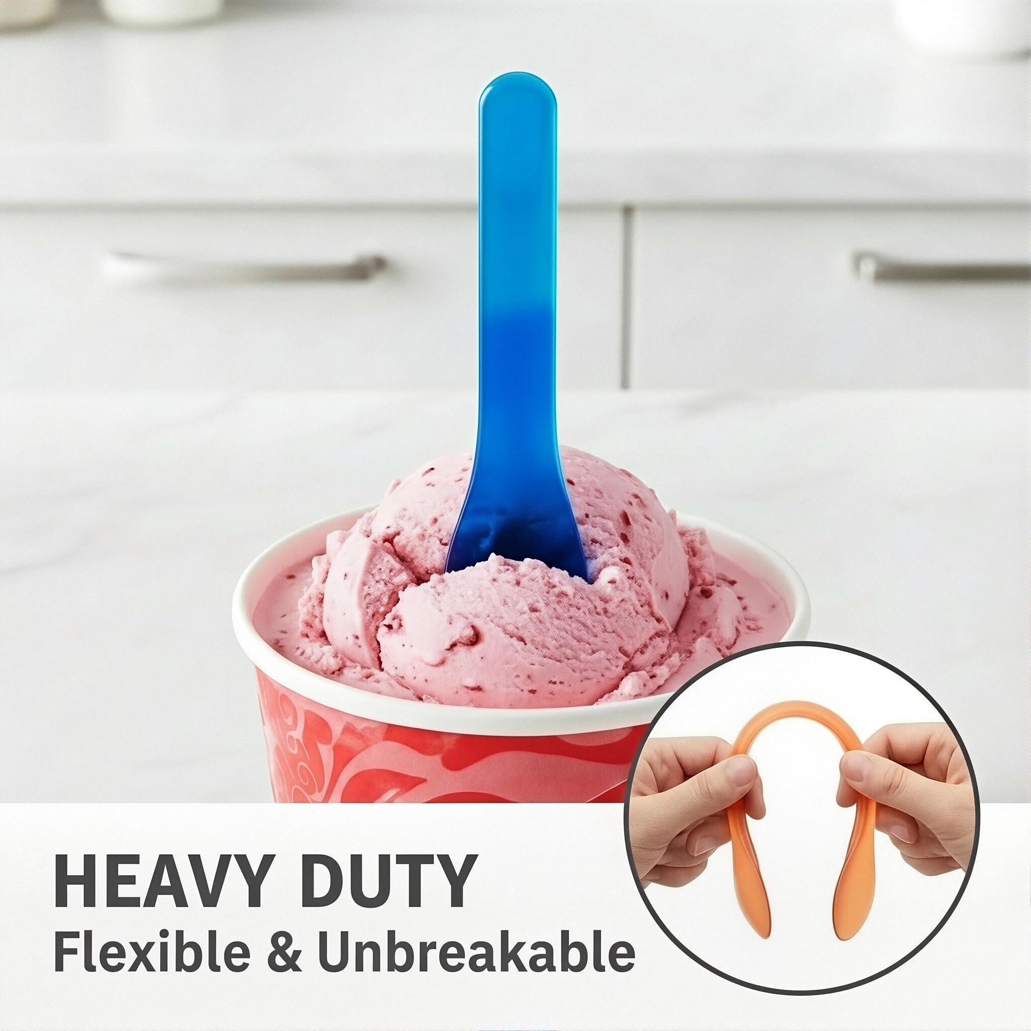 Gugowin durable reusable spoons with color-change feature
