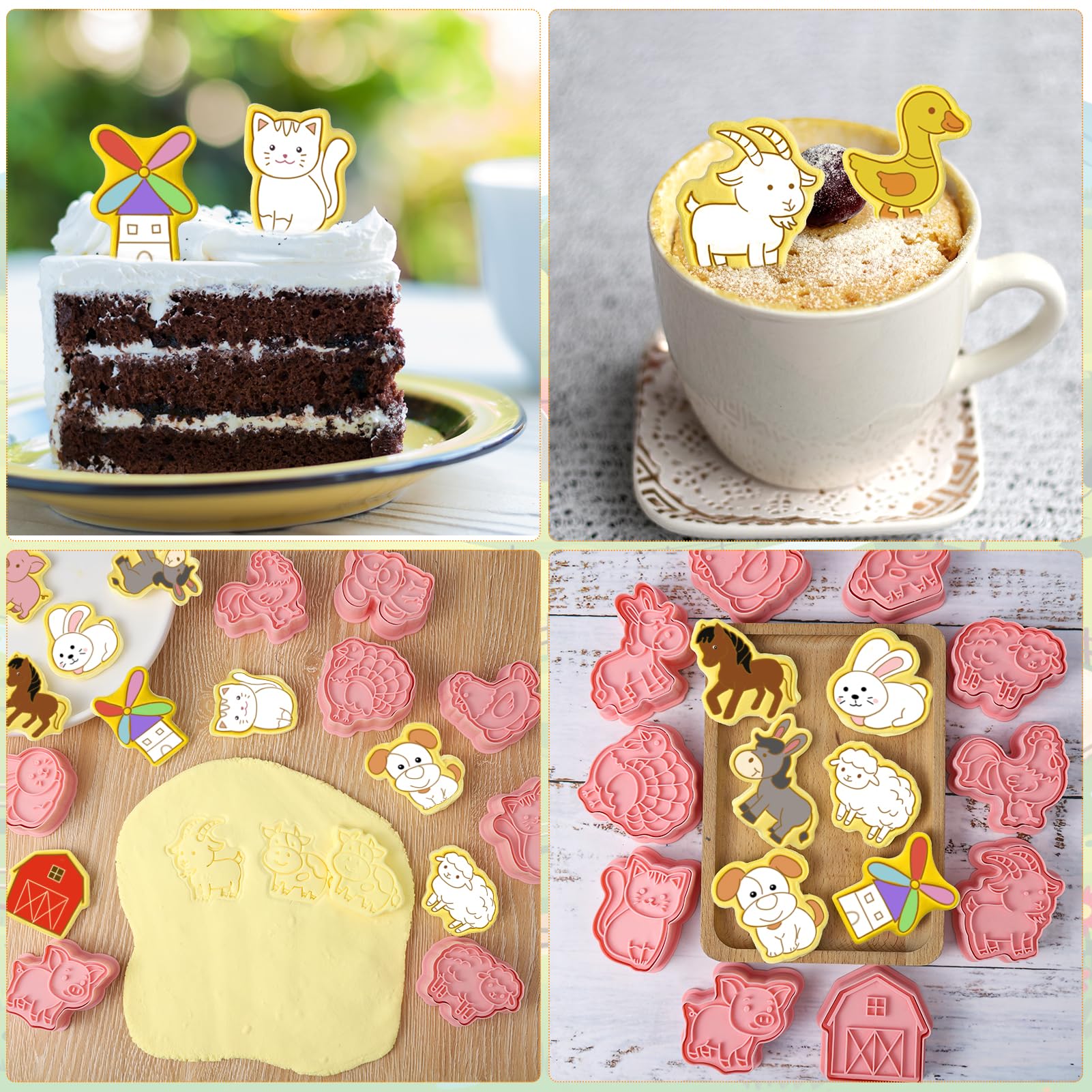 Guiqulai house-windmill-car cutters for whimsical party pastries.