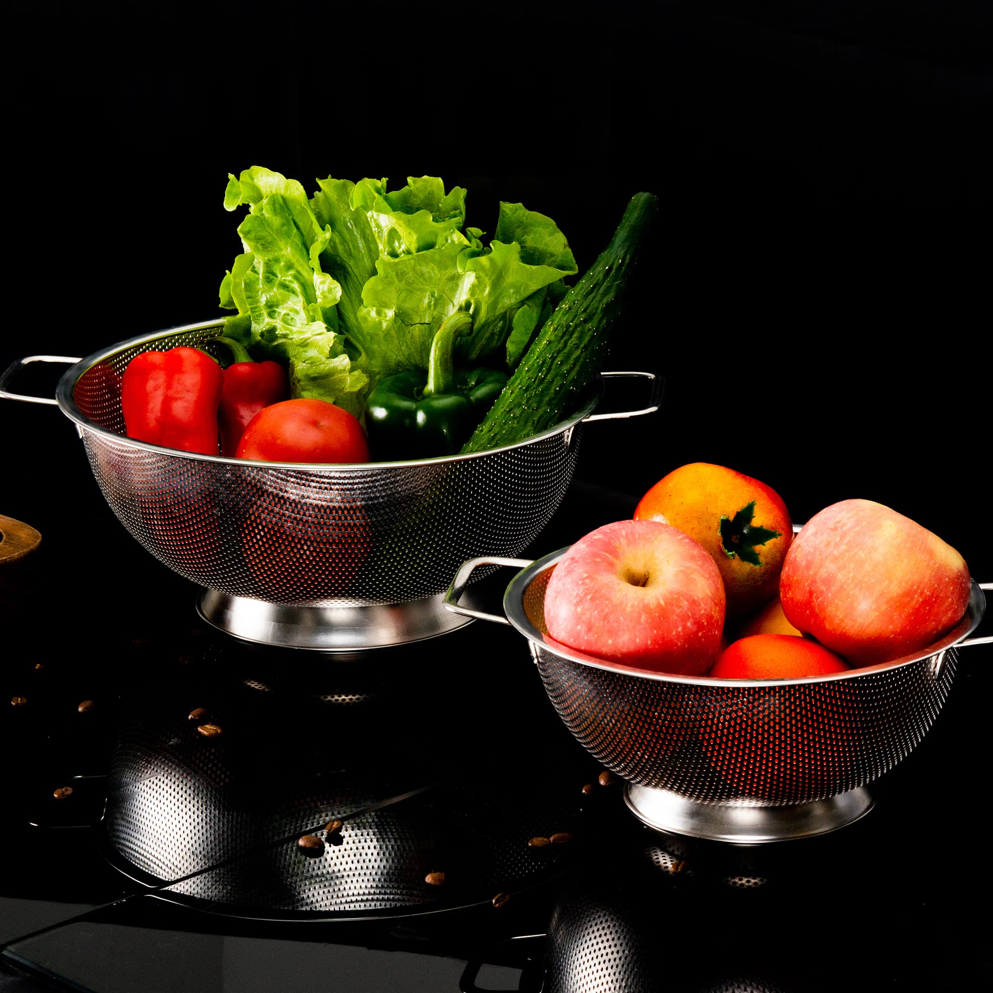 Gulex colander ideal for rinsing berries, potatoes, vegetables.