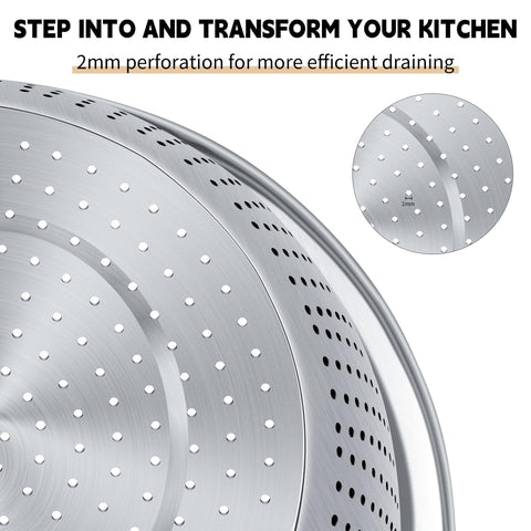 Gulex mixing bowl 3-quart pairs with colander for versatile prep.