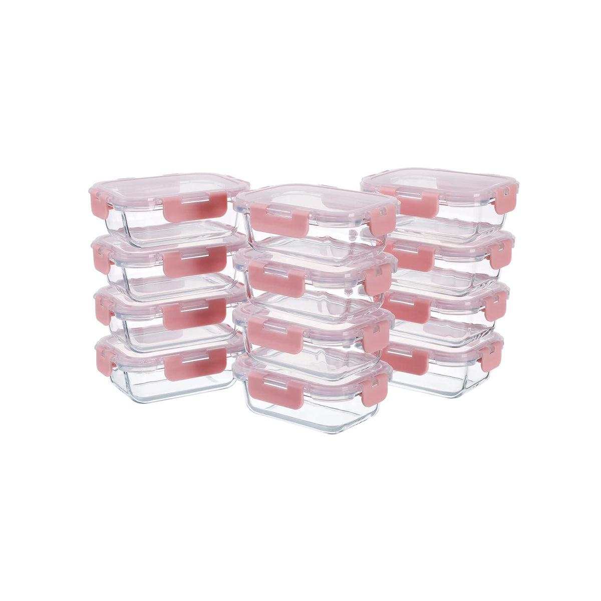GULFLIN 12-pack 12oz glass containers with lids, great for meal prep.