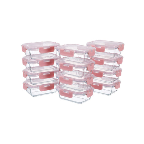 GULFLIN 12-pack 12oz glass containers with lids, great for meal prep.